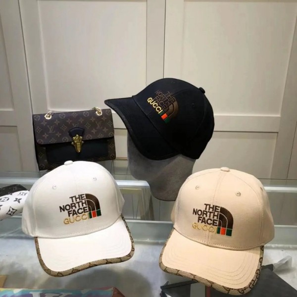ハイブランドグッチ ザノースフェイスシンプルハンチング帽ファッション調整可能 大人サイズ快適 野球帽 刺繍ロゴ日焼け止めヒップホップハット男