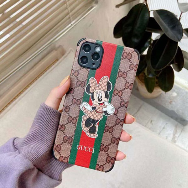 GUCCI/グッチ個性潮 iphone12/12mini/12pro/12pro maxケース ファッションシンプル iphone x/xr/xs/xs maxケース ジャケットディズニーミッキーマウスパターンiPhone12/11pro ケースiphone x/8/7 plusケース大人気