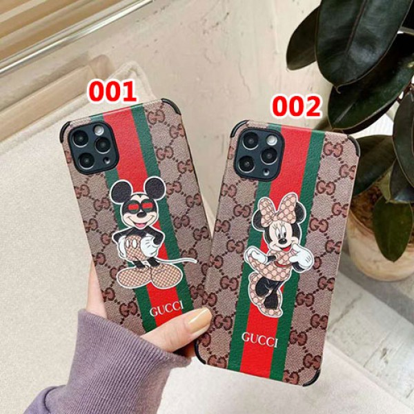 GUCCI/グッチ個性潮 iphone12/12mini/12pro/12pro maxケース ファッションシンプル iphone x/xr/xs/xs maxケース ジャケットディズニーミッキーマウスパターンiPhone12/11pro ケースiphone x/8/7 plusケース大人気