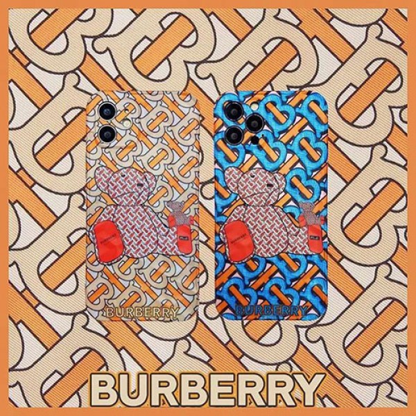 BURBERRY/バーバリー個性潮 iphone12/12mini/12pro/12pro maxケース 熊柄 かわいい iphone x/xr/xs/xs maxケース ファッションジャケット型 2020 iphone12ケース 高級 人気iphone 12 mini/12 pro maxケース ファッション