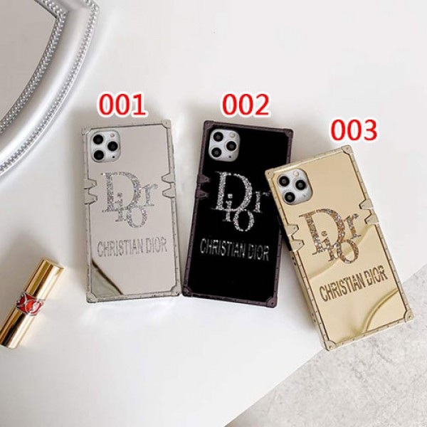 Dior/ディオールペアお揃い アイフォン12 pro/12 pro maxケースフレーム きらきら ins風 かわいい   iphone 11/xs/x/8/7ケース女性向け iphone 11/12 pro max/xr/xs maxケースアイフォン12カバー レディース バッグ型 ブランド