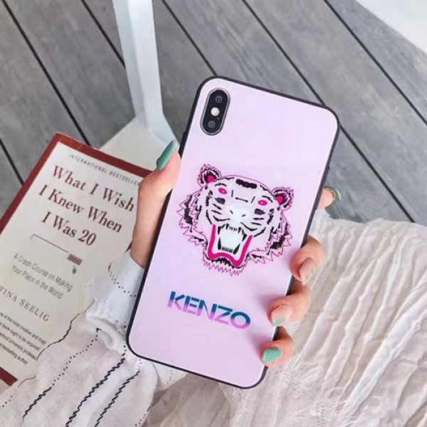 KENZO/ケンゾーペアお揃い アイフォン12/12 mini/12 pro/12 pro maxケースガラス 虎頭柄   iphone 11/xs/x/8/7ケースiphone xr/xs max/11proケースブランドモノグラム iphone12/11pro maxケース ブランド