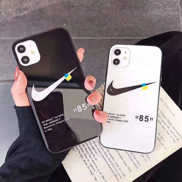 Nike/ナイキ ペアお揃い アイフォン12/12 mini/12 pro/12 pro maxケース 背面ガラス iphone 11/xs/x/8/7ケース女性向け iphone 11/12 pro max/xr/xs maxケースアイフォン12カバー レディース バッグ型 ブランド