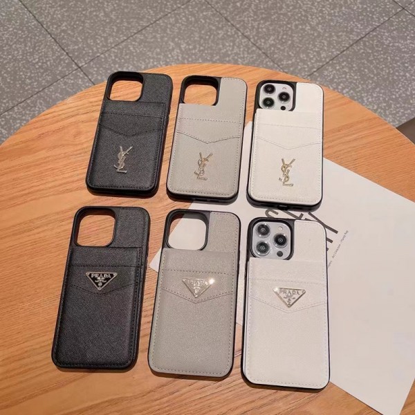 Prada プラダ Ysl イブサンローラン iphone15 plus 15 pro max ケース ハイブランド メンズiphone 13 14 15ケース 人気ブランド 女子iphone15 pro 15ケース ブランド コピーブランド スマホショルダー アイフォン15 14 plus 13 pro max 12 11