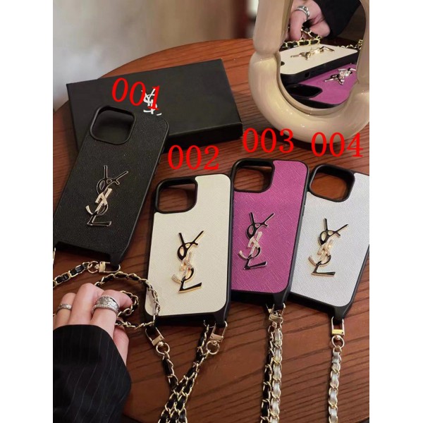 Ysl イブサンローランiphone 13 14 15ケース 人気ブランド 女子iphone15 pro 15ケース ブランド コピーブランド スマホショルダー アイフォン15 14 plus 13 pro max 12 11スマホケースストラップ ブランド携帯カバー