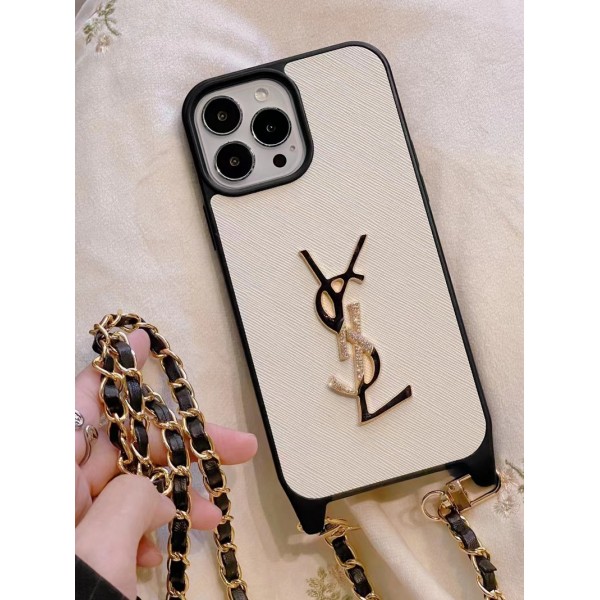 Ysl イブサンローランiphone 13 14 15ケース 人気ブランド 女子iphone15 pro 15ケース ブランド コピーブランド スマホショルダー アイフォン15 14 plus 13 pro max 12 11スマホケースストラップ ブランド携帯カバー