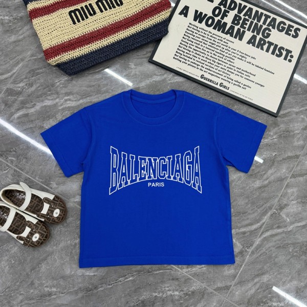 Balenciaga バレンシアガブランド親子tシャツ上着カジュアル韓国 パチモン 子供tシャツ メンズ Tシャツカットソーペアカップル 20代 30代40代tシャツ 激安パロディ90¬160cm S¬3XL