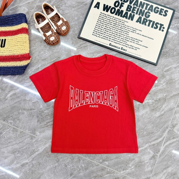 Balenciaga バレンシアガブランド親子tシャツ上着カジュアル韓国 パチモン 子供tシャツ メンズ Tシャツカットソーペアカップル 20代 30代40代tシャツ 激安パロディ90¬160cm S¬3XL