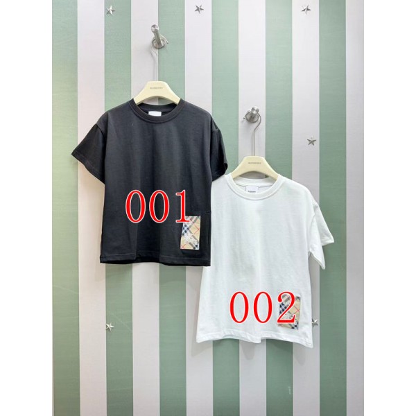 Burberry バーバリーブランド子供tシャツ 高品質 韓国tシャツ 20代 30代40代tシャツ 激安 パロディ 大人の上質Tシャツ メンズ レディース 親子服