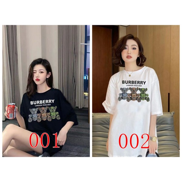 Burberry バーバリーハイブランド親子ペアルック t シャツ おしゃれ おそろい 服 カジュアル 女性 ゆったり トラベル トップス かわいい 半袖 親子服 親子ペア ｔシャツ 大きいサイズ 大人 S M L XL 2XL 3XL 子供 90 100 110 120 130 140 150 160