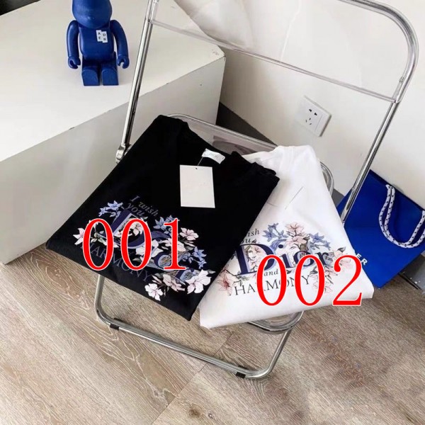 Dior ディオールブランドペアルック半袖tシャツ ブランドコットンtシャツ 上着 カジュアル ブランド親子服 コピー 激安屋 大人の上質Tシャツ メンズ レディース