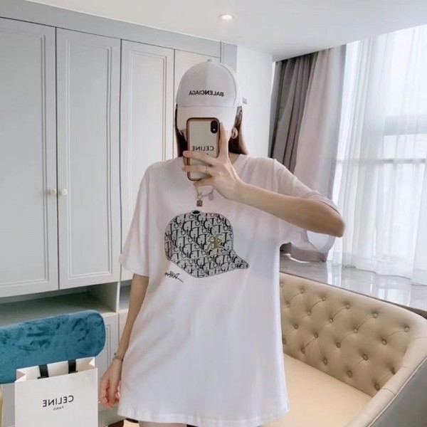 Dior ディオールブランド親子ペアルック tシャツ メンズ 夏服 トップス コーデ 夏 半袖 親子 T-shirt 家族 お揃い tシャツ レディース 男の子 女の子 キッズ tシャツ 90¬160CM 子ども服 出産祝い 記念日 プレゼント 可愛い S¬3XL 