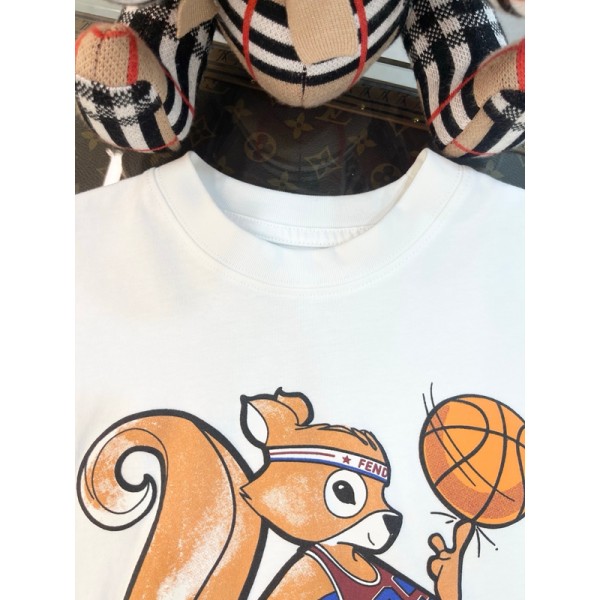 Fendi フェンディブランド子供tシャツ カットソー コピー 夏 メンズ tシャツ ブランド かわいい ペア揃いTシャツ カットソー S¬3XL ペアカップル 大人の上質Tシャツ 親子ｔシャツ90¬160cm
