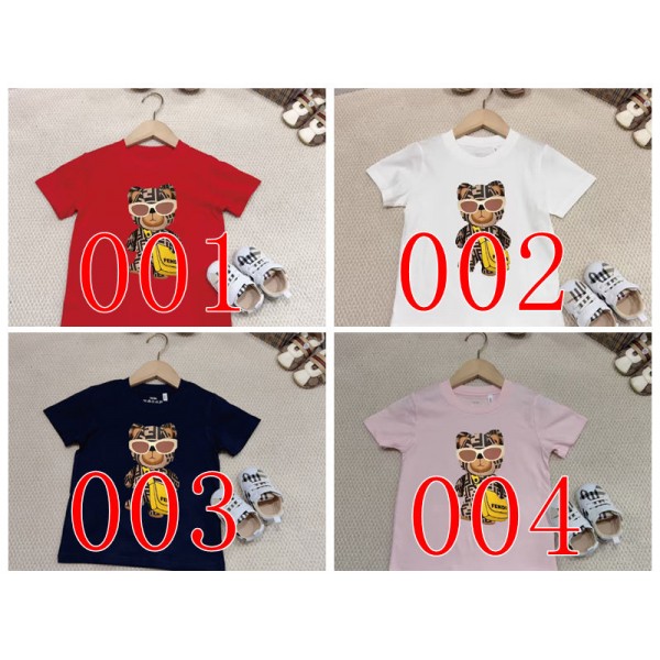 Fendi フェンディハイブランドキッズtシャツ偽物レディースメンズブランドペアルックtシャツオーバーサイズ夏tシャツブランドかわいい大人の上質Tシャツ