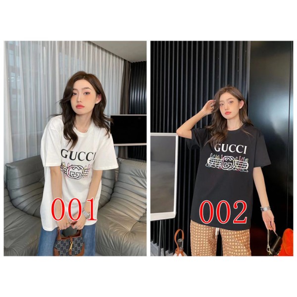 Gucci グッチハイブランド親子tシャツ偽物レディースメンズブランド子供tシャツ上着カジュアル韓国 パチモン上質 tシャツブランド 服 コピー 激安屋 S¬3XL 90¬160CM 