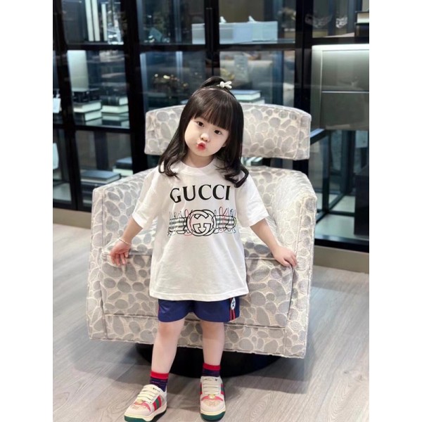 Gucci グッチハイブランド親子tシャツ偽物レディースメンズブランド子供tシャツ上着カジュアル韓国 パチモン上質 tシャツブランド 服 コピー 激安屋 S¬3XL 90¬160CM 