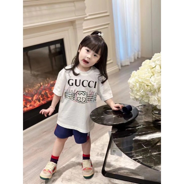 Gucci グッチハイブランド親子tシャツ偽物レディースメンズブランド子供tシャツ上着カジュアル韓国 パチモン上質 tシャツブランド 服 コピー 激安屋 S¬3XL 90¬160CM 
