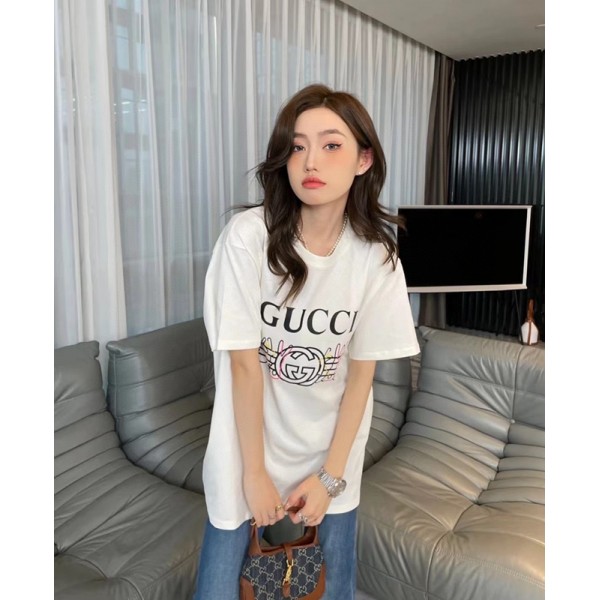 Gucci グッチハイブランド親子tシャツ偽物レディースメンズブランド子供tシャツ上着カジュアル韓国 パチモン上質 tシャツブランド 服 コピー 激安屋 S¬3XL 90¬160CM 