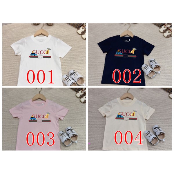 Gucci グッチ夏ペア揃い tシャツ ブランドかわいい メンズ 韓国 tシャツ 大人の上質 キッズ半袖Tシャツ 子供tシャツ 90¬160CM ユニセック上着トップス ブランド 高品質S¬3XL