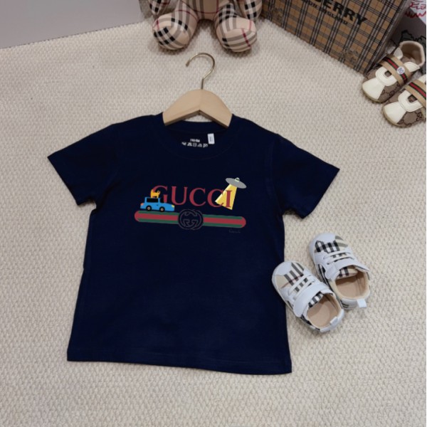 Gucci グッチ夏ペア揃い tシャツ ブランドかわいい メンズ 韓国 tシャツ 大人の上質 キッズ半袖Tシャツ 子供tシャツ 90¬160CM ユニセック上着トップス ブランド 高品質S¬3XL