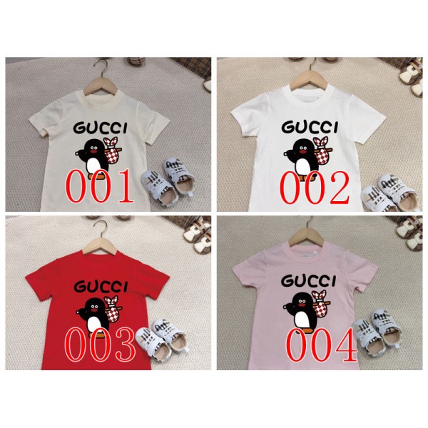 Gucci グッチブランドペア揃い半袖tシャツ夏 メンズ tシャツ かわいい ブランド子供tシャツ 高品質 ブランド親子服 コピー 激安 