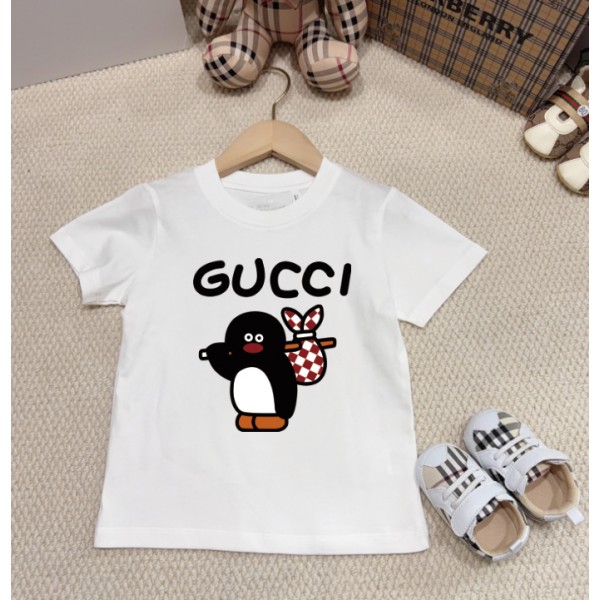 Gucci グッチブランドペア揃い半袖tシャツ夏 メンズ tシャツ かわいい ブランド子供tシャツ 高品質 ブランド親子服 コピー 激安 