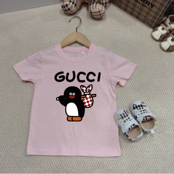 Gucci グッチブランドペア揃い半袖tシャツ夏 メンズ tシャツ かわいい ブランド子供tシャツ 高品質 ブランド親子服 コピー 激安 