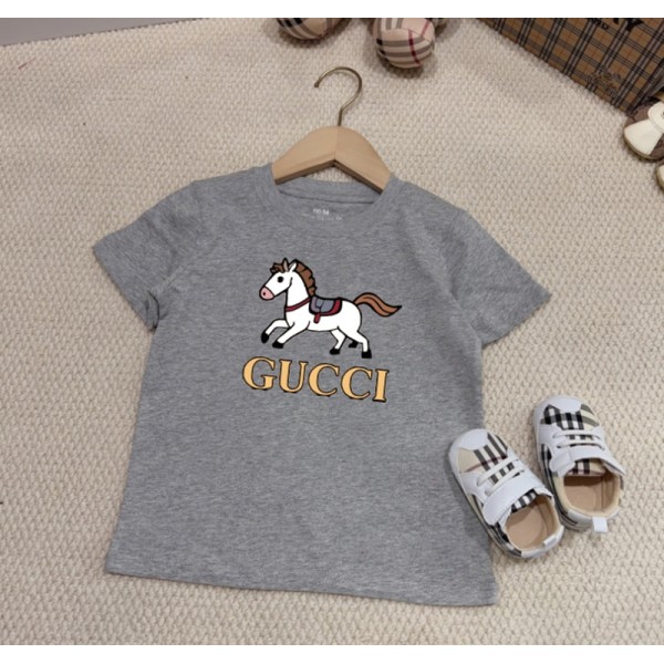 Gucci グッチブランド子供tシャツオーバーサイズハイブランド半袖tシャツ 男女 兼用韓国  tシャツブランド親子服 コピー 激安屋