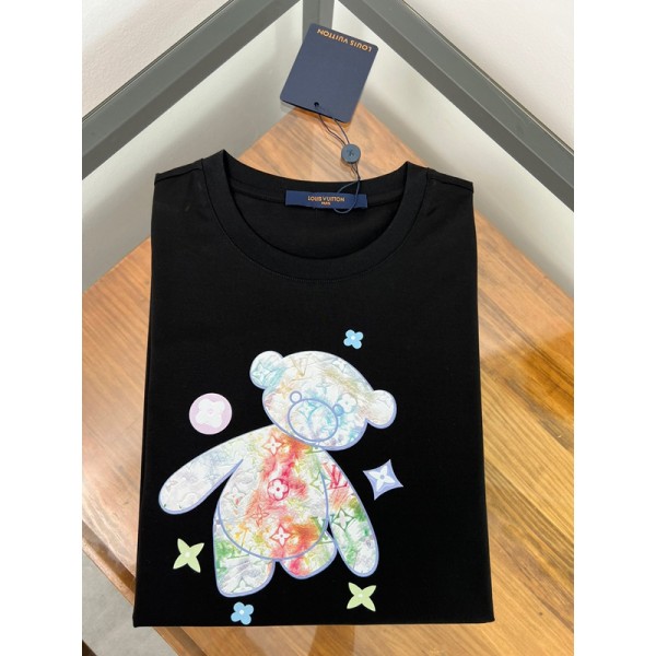 Lv ルイヴィトンブランド子供tシャツカットソー コピー ペア揃いtシャツ 夏tシャツ ブランドかわいい メンズTシャツ カットソー ペアカップルtシャツ 上質