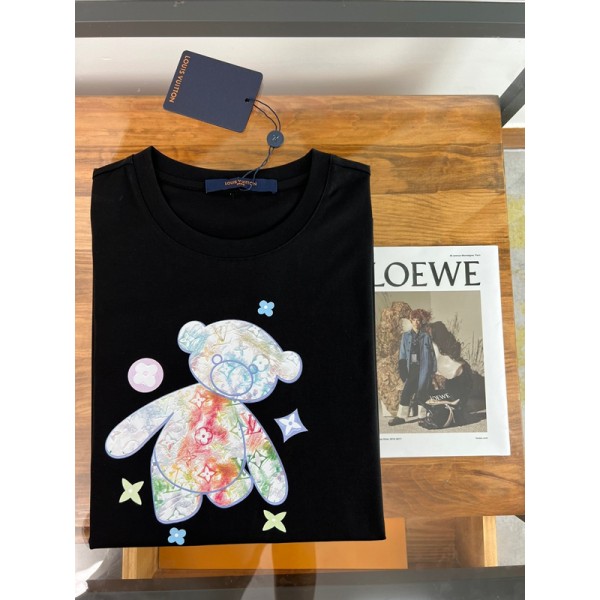 Lv ルイヴィトンブランド子供tシャツカットソー コピー ペア揃いtシャツ 夏tシャツ ブランドかわいい メンズTシャツ カットソー ペアカップルtシャツ 上質