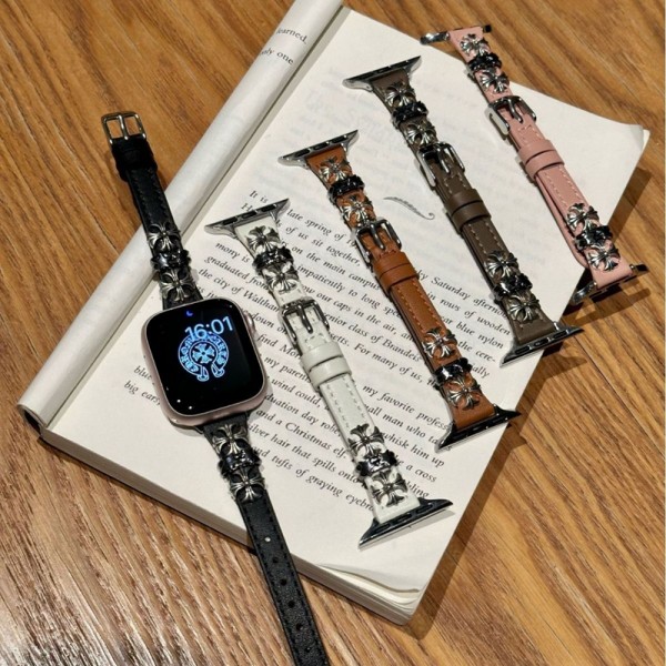 クロムハーツ Chrome Heartsブランド Apple Watch 12 ultra4 11 ultra3 10 9 ultra2 バンド 華奢革 交換バンド アップルウォッチ12 ultra 4 11 10 ultra3 se3 49mmブランドベルト高級感 Apple Watch 12 ultra 4 11 se3 10 9 8 7 se2/6/5/4/3/2/1ベルト 軽量 フィット 通気性ブランドiwatch 12 11 7 8 9 10 バンド 丈夫