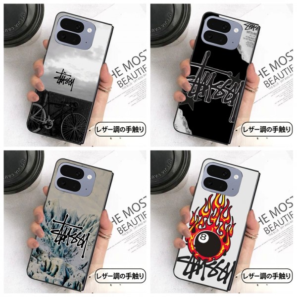 Stussy ステューシーブランドギャラクシーz flip8 7 6 5 fold8 ultra 6 5 7スマホカバースムーズ高級感iPhone Duo 折りたたみケースハイブランドグーグル ピクセルPro 11 10 9 fold携帯ケースビジネスブランド落下保護galaxy z flip3 4 5 6 78 ultra携帯カバーレディース