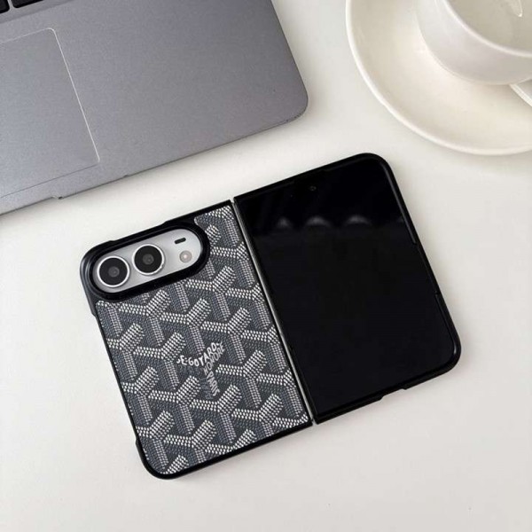 Goyard ゴヤールアップルDuo 折りたたみケース ギャラクシーz flip8 7 6 4 5スマホカバースムーズ高級感galaxy z fold 8 ultra 7 6 5 4 3ケースハイブランドiPhone Duo スマホケース男女兼用大人っぽい ギャラクシーz fold8 7 4 5 6ブランドスマホカバー