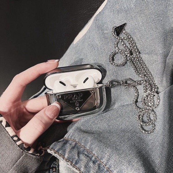 Prada プラダブランドエアーポッズ 5 プロ3 pro2 4 3 2 max保護ケースairpods 5 4 pro3 pro2 3カバー 軽量 紛失防止メンズ向けAirPods 5/Pro3/4/3/2/1ケースブランドかっこいいブランド若者オシャレエアーポッズ5 4 3 pro2/proケース耐衝撃