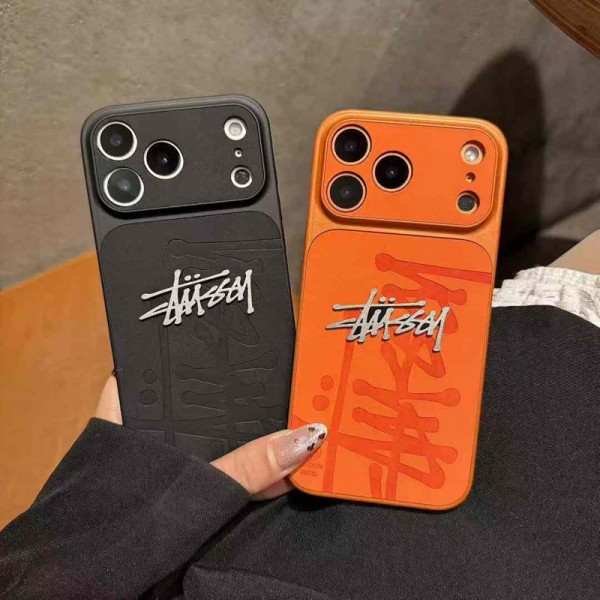 Stussy ステューシーiphone 18 pro max 18 pro 17 air 16pro 15 plus 15 14 pro max ケース ハイブランド スタッズ レディース ハイブリッド素材 スマホケースストラップ ブランド携帯カバー iphone 18 18 pro max ケース 持ち運び楽々