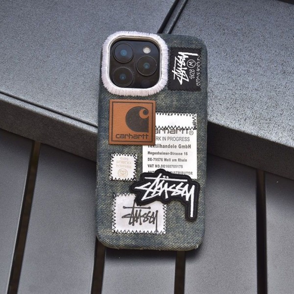 Stussy ステューシーiphone 18 pro max 18 pro 17 air 16pro 15 plus 15 14 pro max ケース ハイブランド チェーン付き 40代 PUレザー スマホケースストラップ ブランド携帯カバー iphone 18 18 pro max ケース 収納力抜群