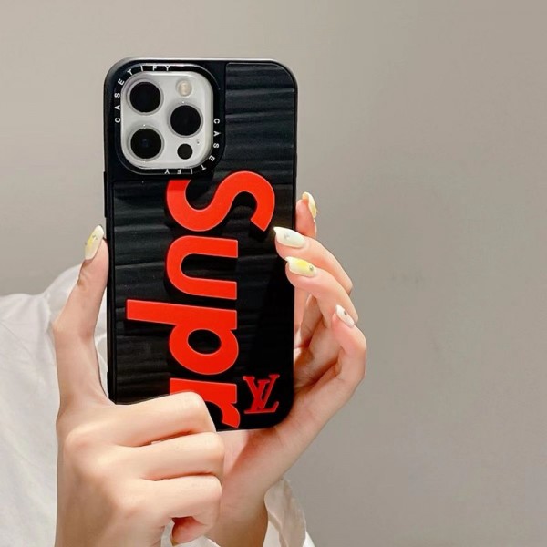 Supreme シュプリーム LV ルイヴィトン iphone15 pro 15ケース ブランド コピーブランド携帯ケーススマートフォンケースパロディ激安スマホケースストラップ ブランド携帯カバー手帳型スマホケースアイフォン14 15カバー格安