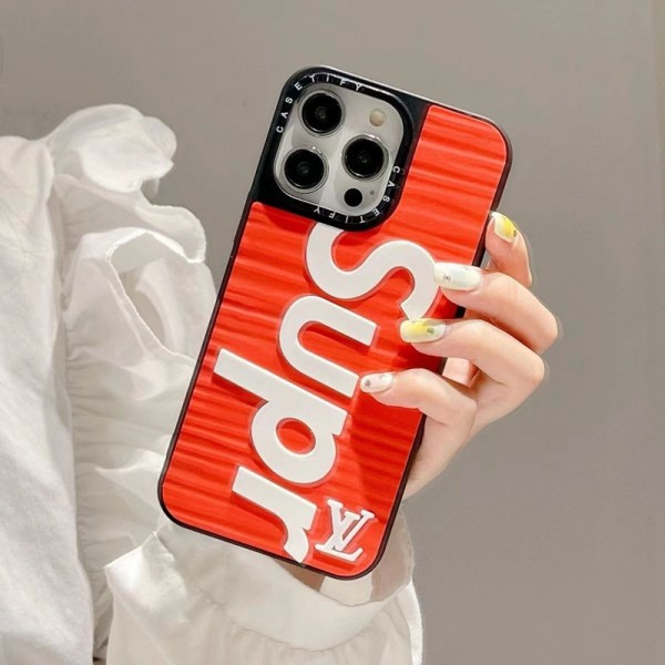 Supreme シュプリーム LV ルイヴィトン iphone15 pro 15ケース ブランド コピーブランド携帯ケーススマートフォンケースパロディ激安スマホケースストラップ ブランド携帯カバー手帳型スマホケースアイフォン14 15カバー格安