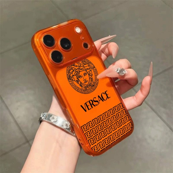 Versace ヴェルサーチiphone 18 pro max 18 pro 17 air 16pro 15 plus 15 14 pro max ケース ハイブランド レザー調 20代 ナイロン スマホケースストラップ ブランド携帯カバー iphone 18 18 pro max ケース 持ち運び楽々