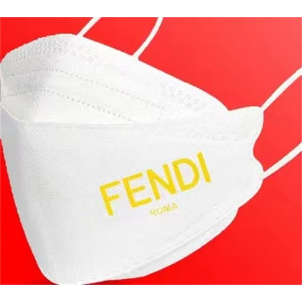 フェンディブランド使い捨てマスク ファッション簡約 黒白 不織布マスク3層 立体構造フェイスマスク FENDI 紫外線カット花粉症 飛沫 コロナ対策マスク