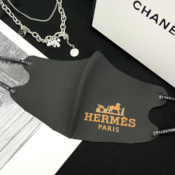 エルメス 洗えるマスクハイブランド Hermes ホワイト ブラック 高品質 繰り返しマスク 夏用 接触冷感 快適 フェイスマスク 紫外線カット ウィルス対策マスク