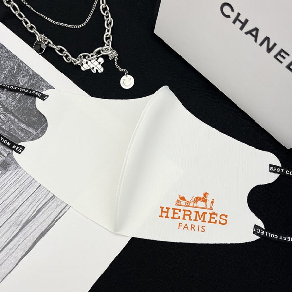 エルメス 洗えるマスクハイブランド Hermes ホワイト ブラック 高品質 繰り返しマスク 夏用 接触冷感 快適 フェイスマスク 紫外線カット ウィルス対策マスク