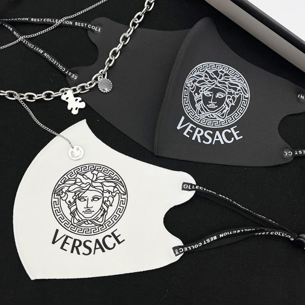 ヴェルサーチブランド 洗えるマスク versace シンプル 高品質 繰り返しマスク 調整可能 男女兼用人気 フェイスマスク 抗菌 防塵 コロナ対策マスク