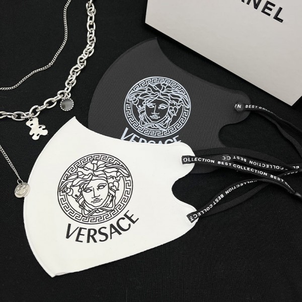 ヴェルサーチブランド 洗えるマスク versace シンプル 高品質 繰り返しマスク 調整可能 男女兼用人気 フェイスマスク 抗菌 防塵 コロナ対策マスク