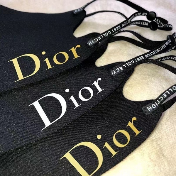 ディオールブランド洗えるマスク夏 Dior ブラック小顔効果 繰り返しマスクレディースメンズ人気 布マスク紫外線カットウィルス対策マスク