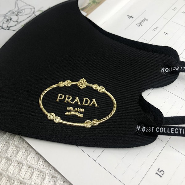 プラダハイブランド繰り返しマスクブラック3d立体フェイスマスクPrada 精緻なロゴ 高品質 洗えるマスク夏 通気性がよい 蒸し暑くないマスク抗菌 防塵 コロナ対策マスク