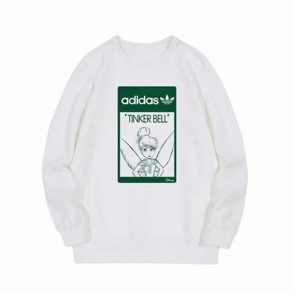 アディダス パーカーハイブランド Adidas レディースメンズ 長袖 プルオーバー 丸首 純綿 裏起毛 スウェット オーバーサイズ トレーナー