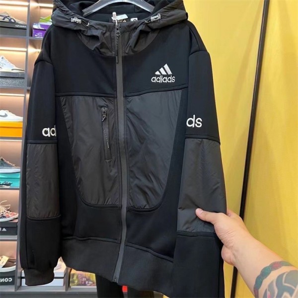 Adidas アディダス ジャケット 刺繍 フード付き コート メンズ 潮流 2023新品 ファション 人気