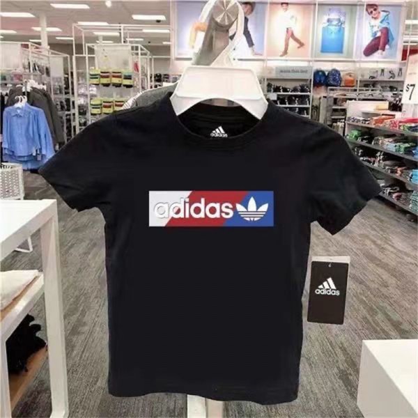 adidas アディダス子供Tシャツハイブランド春夏Tシャツ キッズ服ブランドかわいいブランドTシャツ上着カジュアル大人の上質Tシャツ 4色 100 - 160cm