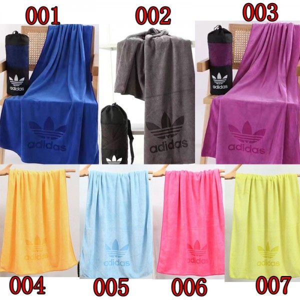 Adidas アディダスビーチタオル バスタオル 激安 ブランドスポーツタオル メンズ ハイブランド多用途タオル ブランド速乾タオル 男女兼用 70*140cm